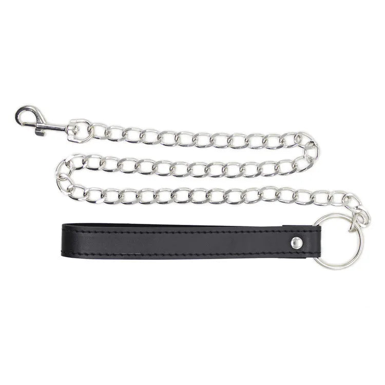 Collar BDSM de Bondage Fetiche para Adultos, Cadena de Acero, Juguete Sexual Erótico para Esclavos