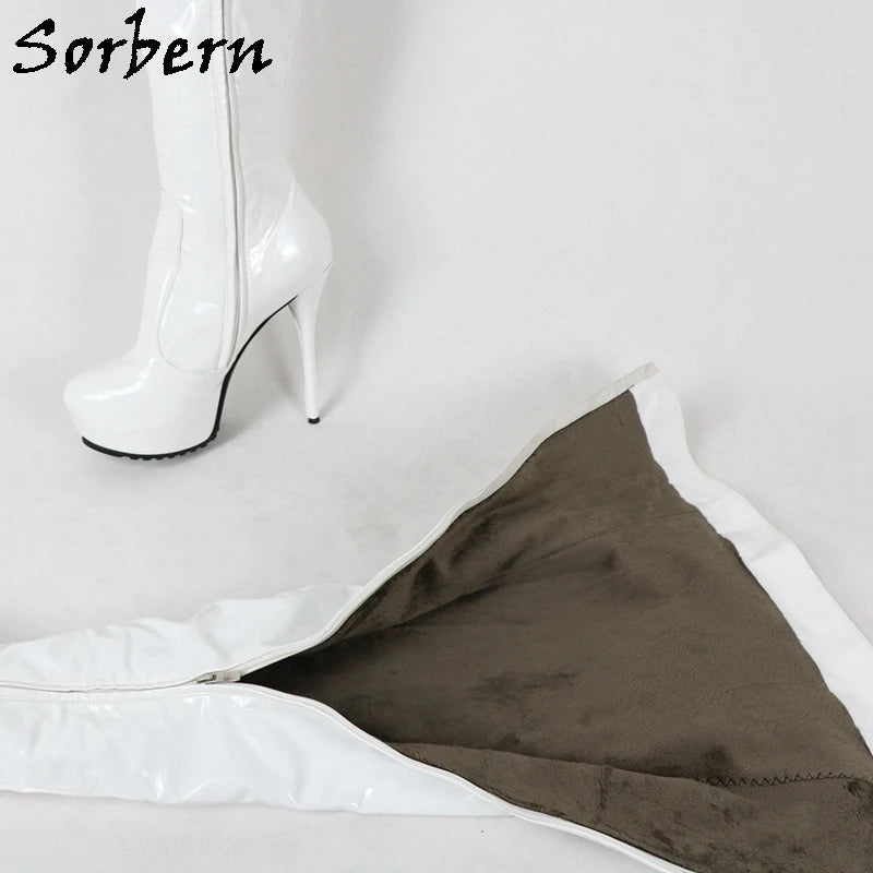 Sorbern Botas Ajustadas De Enfermera Para Mujer Blancas