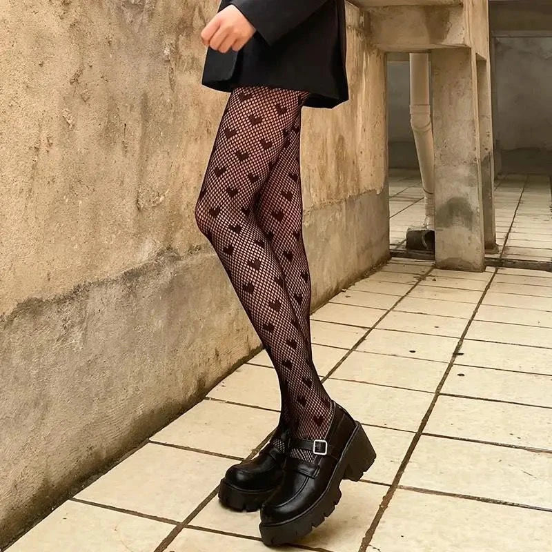 Sanrio Kuromi Medias de Red de Pesca para Estudiantes Sexy