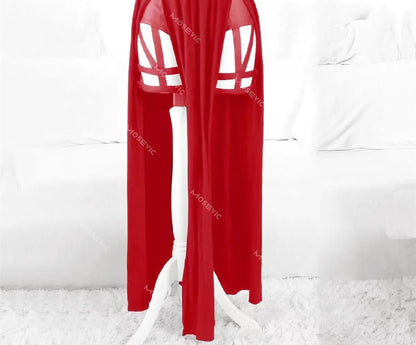 Conjunto de 3 Piezas para Mujer Vendaje Rojo Ahuecado Elegante