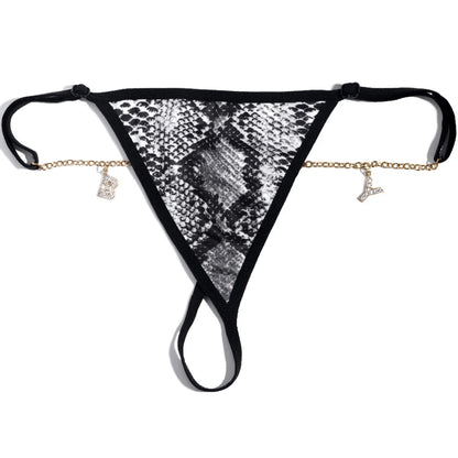 Tanga Personalizado Para Mujer Con Cadena De Cintura Cristal