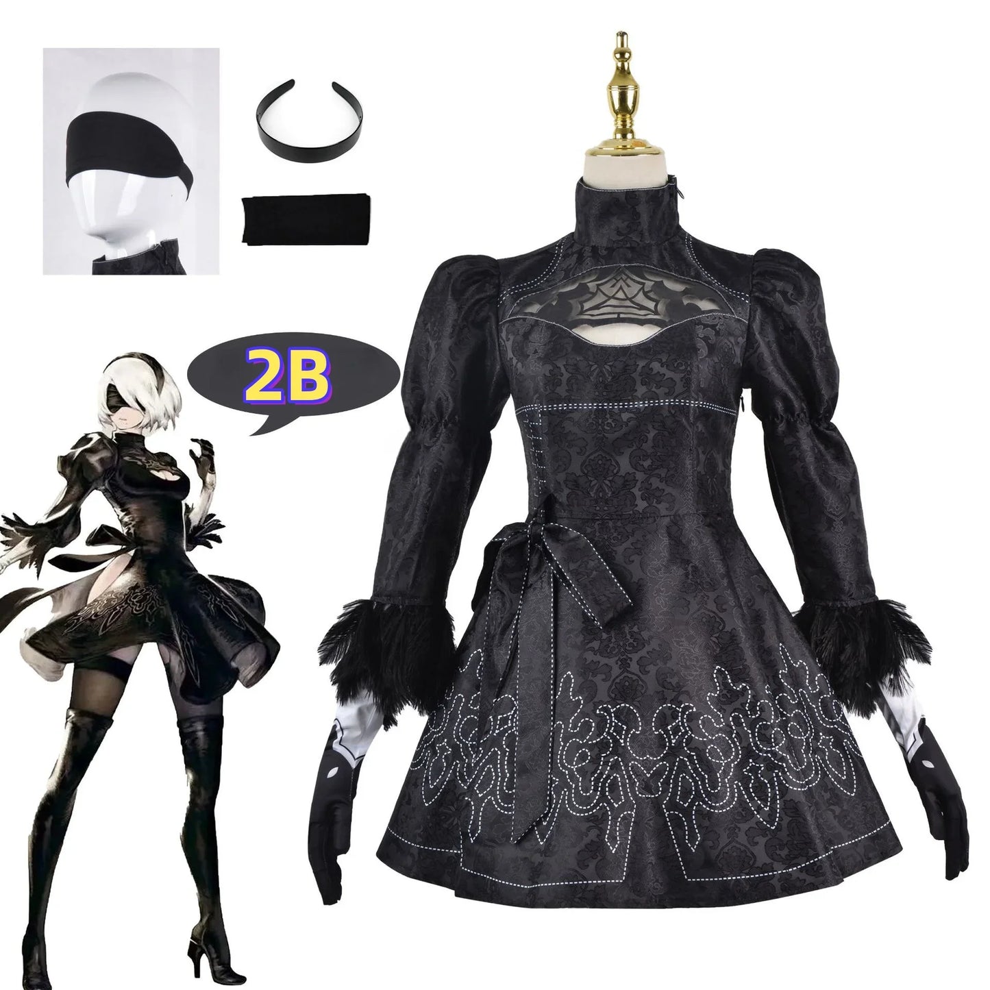 Disfraz de Nier Automata para Mujer Traje Sexy Yorha 2B