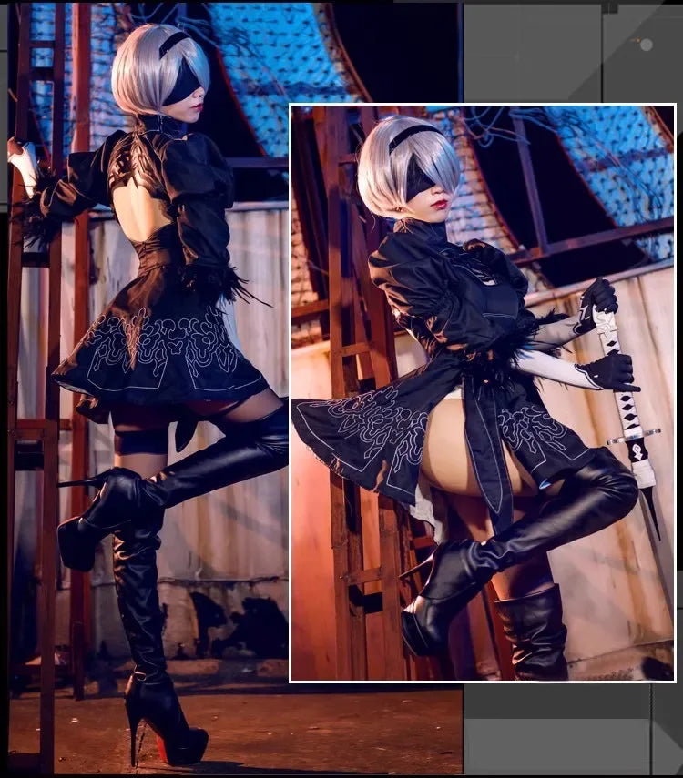 Disfraz de Nier Automata para Mujer Traje Sexy Yorha 2B