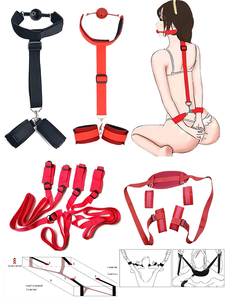 Kit de Juguetes Eróticos BDSM para Adultos y Accesorios